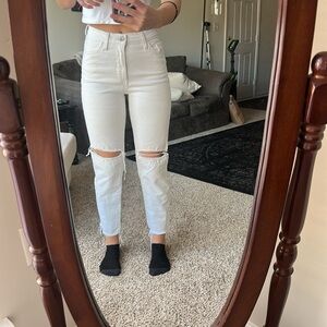 Off White Straight Leg Jeans